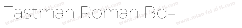 Eastman Roman Bd字体转换